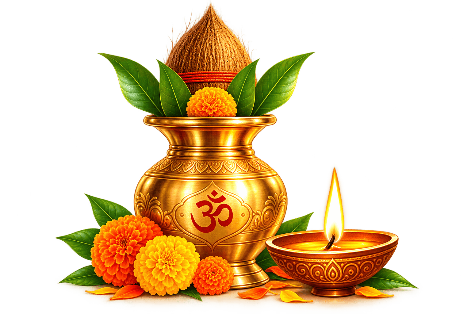 कलश और दीपक
